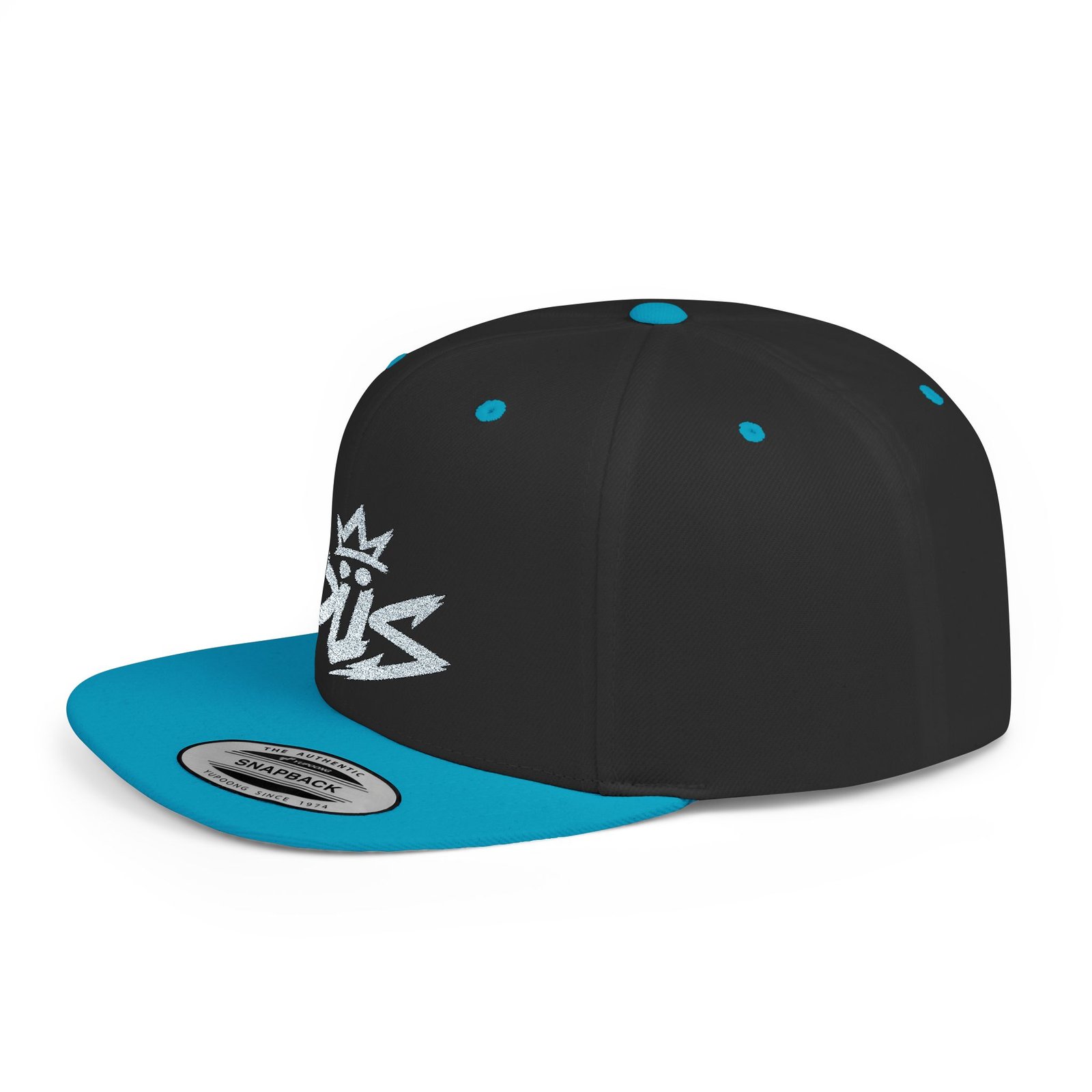 DÜS — The Crownless King Teal Bill Snapback Cap – DJS Crown Streetwear Hat - Image 3
