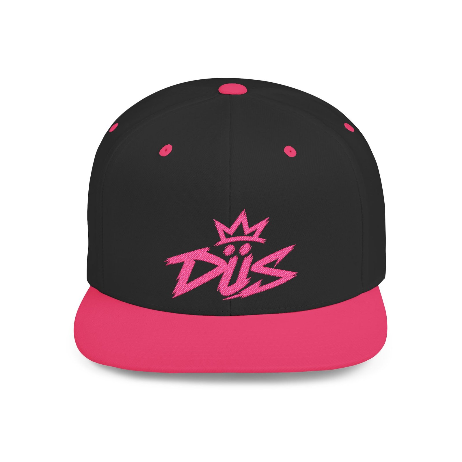 DÜS — The Crownless King Neon Pink Bill Snapback Cap – DJS Crown Streetwear Hat
